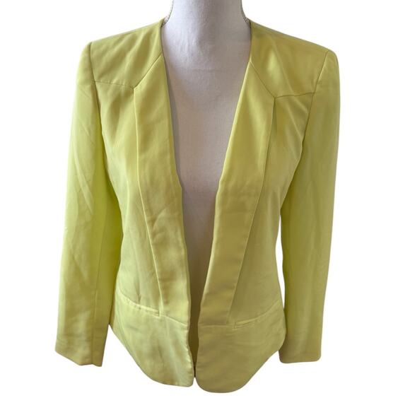 Contemporary Neon Yellow Summer Blazer 6 - Picture 1 of 7